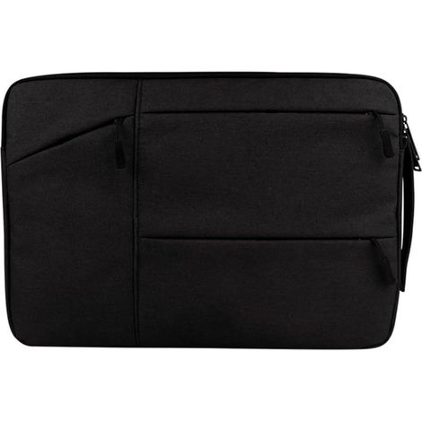 Sacoche Ordinateur Portable 13 Pouces en Nylon Terylene Noir avec 2 Poches Latérales, Protection la Poussière et L'huile, pour Accessoires Professionnels (1/2)