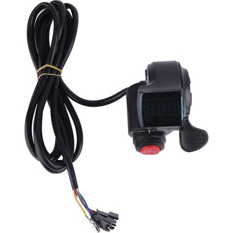 Accélérateur de Pouce avec Affichage Numérique LCD de Tension Batterie et Commutateur 3 Vitesses (1/5)