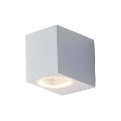 "Applique da esterno QUBO in alluminio bianco IP54 9.3x8x6.7cm." (1/3)