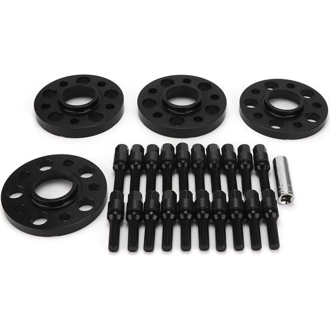 Kit d'entretoises de roue à centrage par moyeu avec bride 0,6 po 0,8 po et boulons de remplacement pour les séries 1, 2 et 3 X1, X2 et X3 (noir) (1/5)