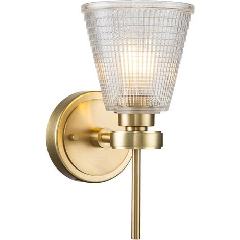 Elstead Gunnislake Lampada da parete in ottone spazzolato, IP44 (1/5)