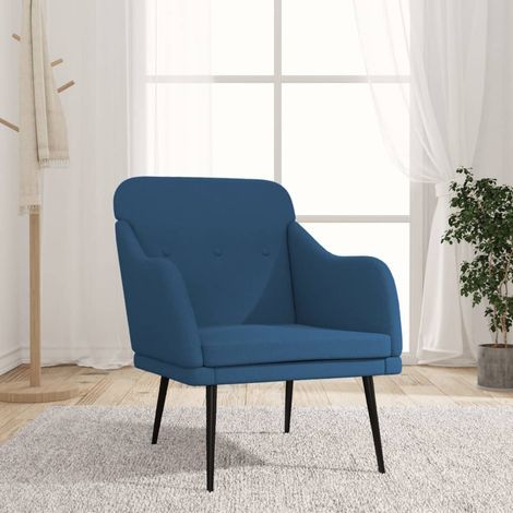 Fauteuil Bleu 63x76x80 cm Tissu (1/5)