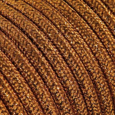 Fil Électrique Tissu Cuivre et Paillette 3x0,75mm² - Câble Électrique Textile de Qualité