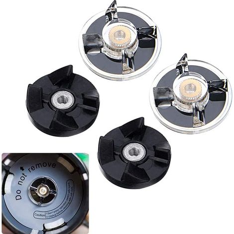 Mixing Gear 600/900W 2 Transparent Base Speeds + 2 Black Rubber Gears Rubber Blade Gears Blade Gears for Magic Bubble Fruit Press (1/5)