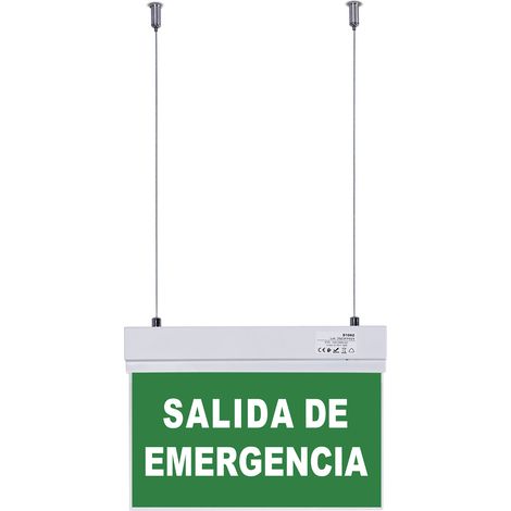 Luce di emergenza permanente con segnale "Uscita di emergenza" - Sospensione (1/5)