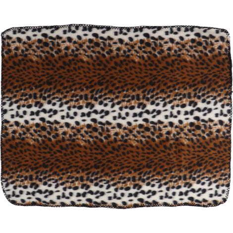 Weiche Plüsch-Hundedecke, maschinenwaschbar, für kleine Haustiere, Hunde, Katzen, Leopardenmuster, Größe S.