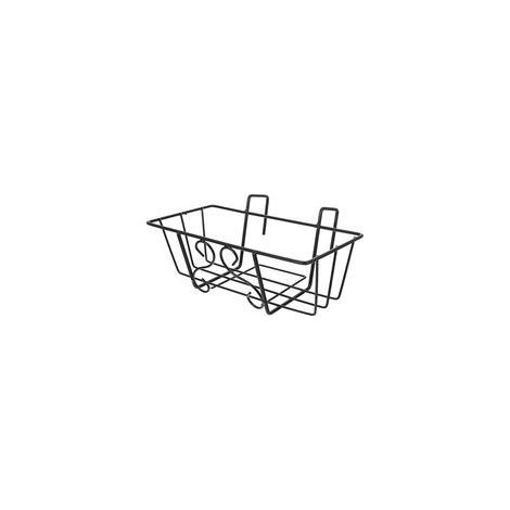 Pot De Fleurs à Suspendre en Forme De Balcon Rectangulaire pour Extérieur en Fer Noir, Jardinière en Fer étagère à Plantes Suspendue pour Balcon Porte pour Rangement Intérieur Et Décoration (1/5)
