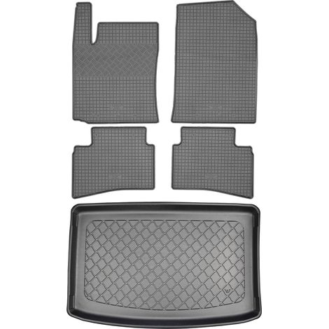 Set di tappetini in gomma per auto e tappetino per bagagliaio per Kia Stonic SUV (5 porte) da ottobre 2017 (1/5)