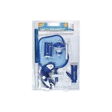 Kit di manutenzione piscina - BSI - 6 articoli - Aspiratore di fondo - Manico 1,5m - Galleggiante - Termometro