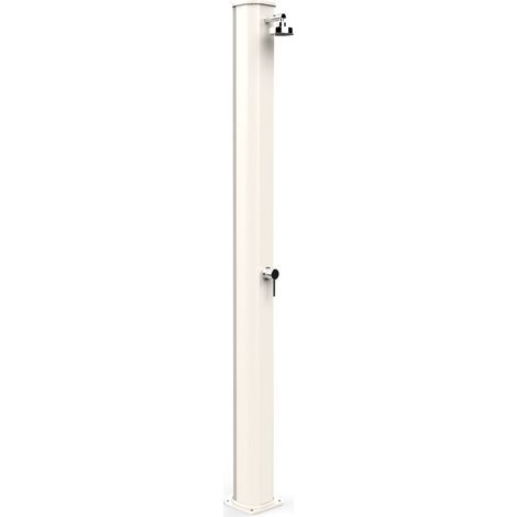 Doccia Solare da Giardino 40L Miscelatore Arkema Big Jolly Bianco Crema