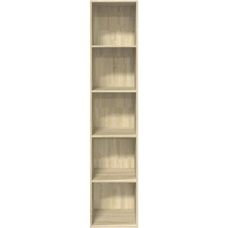 vidaXL Bücherregal Eiche Sonoma 40x30x189 cm Holzwerkstoff