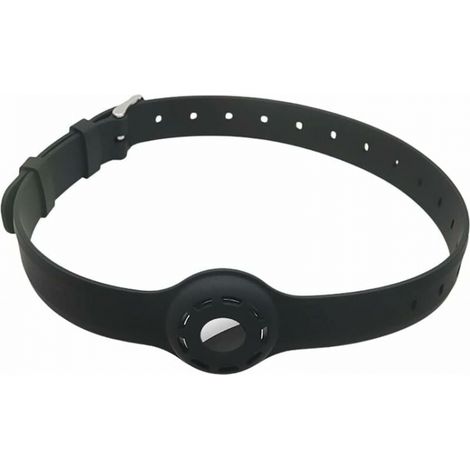 Collar para Gatos de Silicona Ajustable Antiestrangulación para Air Tag para Gato AirTag I Collar para Gatos con Cierre de Seguridad I Compatible con Apple AirTag I Correa de Silicona Negra (1/5)