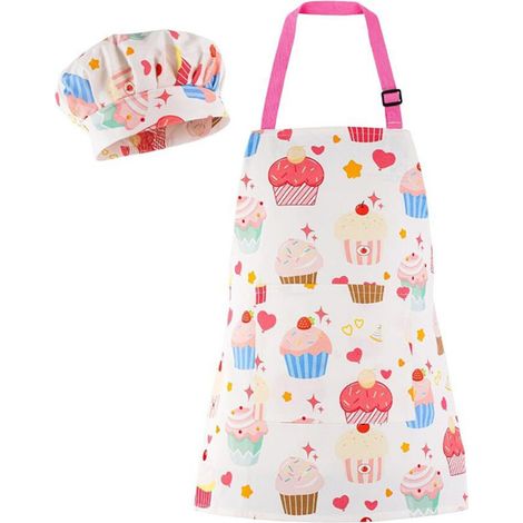 Grembiule multiuso per bambini con cappello da chef, -B1