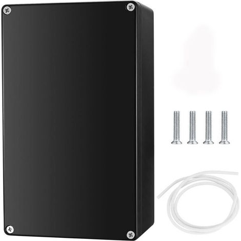 Scatola di derivazione impermeabile IP65 per installazioni elettriche esterne – Contenitore in plastica nera 20 x 12 x 7,5 cm