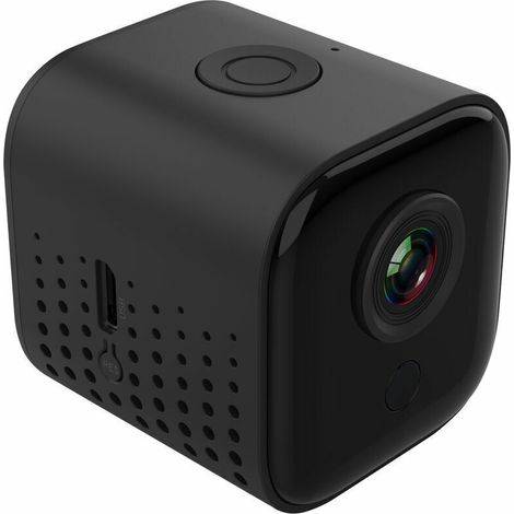 Mini telecamera, HD 1080P, piccola telecamera di sorveglianza, batteria a lunga durata, telecamera per videochiamate, telecamera di sicurezza per tata per uso interno ed esterno con rilevamento del mo (1/5)