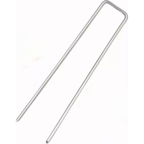 50PCS Clous de gazon de type U en acier galvanisé résistant à la rouille Piquets de jardin (1/4)