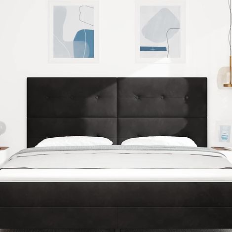 Testiera Nero 180 cm Velluto vidaXL (1/5)