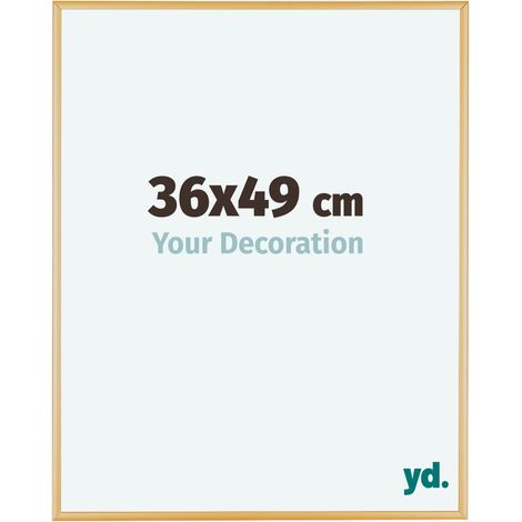 yd. - Cadre photo 36x49 - Or Vintage - Aluminium - Kent