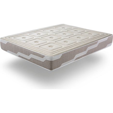 Naturmatratze 120X200 ORGANIC NATURA, Hohe 26 CM, 100% Baumwolle und Leinen Festigkeit 3/5 Medium