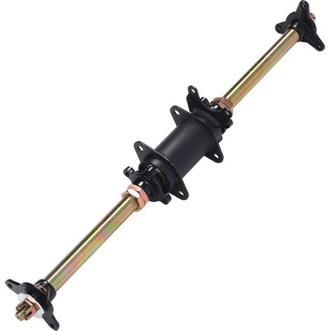 Ensemble d'essieu Arrière de Go Kart de 750 Mm 29 Pouces avec Support de Cadre et Brides pour Véhicules Tout-terrain ATV, Configurations et Modifications de Tricycles à Dérive (1/5)