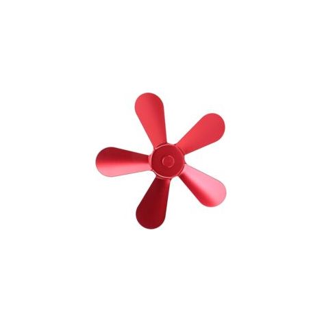 Pales de ventilateur pour four, 5 pales, alliage d'aluminium, améliore la circulation de l'air chaud, large compatibilité, installation facile pour cheminée (rouge) (1/4)