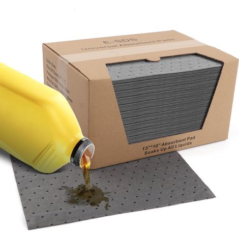 Tampon Absorbant l'huile, 100pcs Tapis Absorbant Liquide Universel, Coton Absorbant l'huile, 25x33 cm Chiffons Absorbants D'huile, Feuilles Absorbantes d'Huile pour la Maison, Le Garage (1/5)