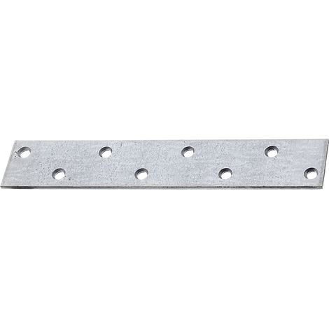 Connecteur plat L.170mm B.30mm S.3mm acier galvanisé Nb trou 8 (Par 50) (1/2)