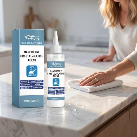 Nanokristallines Reinigungsmittel zur täglichen Reinigung, Politur, Renovierung und Pflege von Marmor, zur Glanzverstärkung – 100 ml + 1 Tuch -- BIEMMEDUE (1/5)