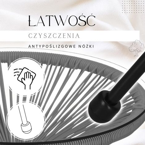 TAVOLINO TAVOLO ROTONDO IN TECHNORATTAN DA GIARDINO BALCONE TERRAZZA CAFFÈ 50cm (1/5)