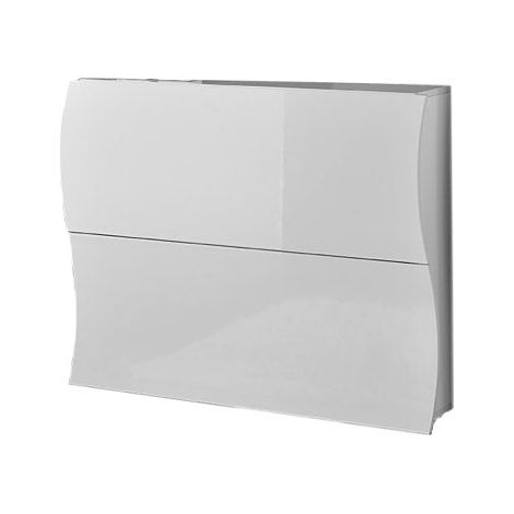 Scarpiera 2 Ante a Ribalta 101x26,6x81,4 cm Onda Bianco Lucido (1/4)