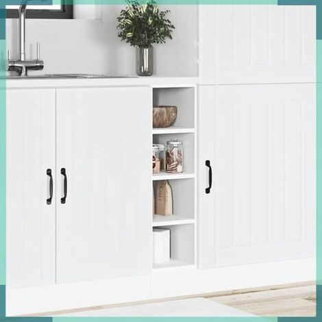 854184 Meuble bas 'Riga' Blanc 20x44,5x81,5cm Bois d'ingénierie (1/5)