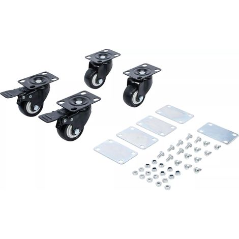 Ruedas BGS 80015 4 piezas silenciosas bloqueables