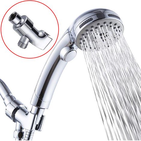 Douche LED Portative - Tête De Douche À Lumière Colorée Automatique - Raccord Standard 20 mm - ABS - 20 x 8 x 3,3 cm - 159 g (1/5)