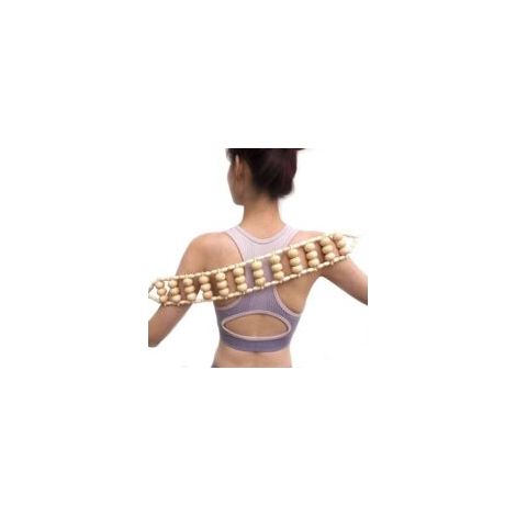 Rodillo de masaje de madera para la espalda, herramienta de masaje anticelulítica de madera para automasaje y alivio del dolor de espalda, cuello y piernas - Crezuo