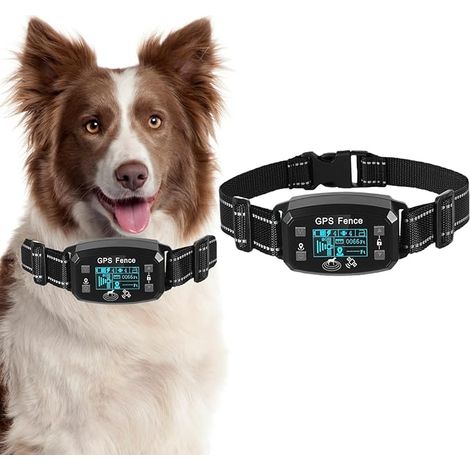 Cloture Electrique pour Chien, Collier Anti Fugue Chien sans Fil pour Chien IPX6 Étanche, 3 Modes Clôture Anti-Fugue, 30m à 2000m Collier de Dressage Ajustable pour Chiens de Moyennes et Grandes (1/5)