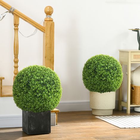 OKMYHOME 2 künstliche Buchsbaumkugeln 40 cm, grün, Set mit 2 Stück (1/5)