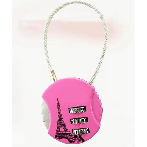 antivol Pongnas en alliage de zinc à 3 chiffres pour bagages