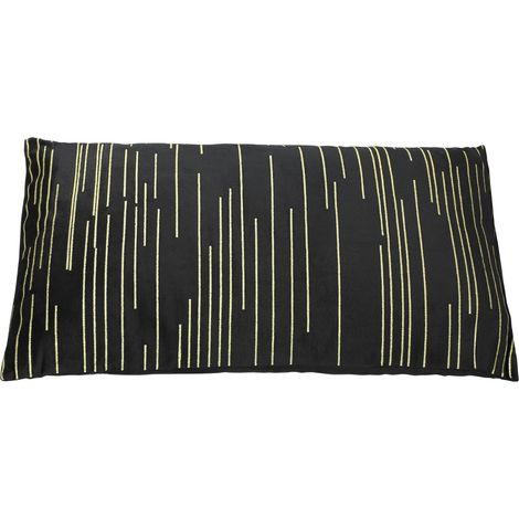 EGLO LIVING Kissen Chevery, elegantes Couch Zierkissen, Dekokissen aus besticktem Samt in Schwarz und Gold, Kissenbezug mit Inlett aus Polyester, edles Sofakissen 50x30 cm (1/5)