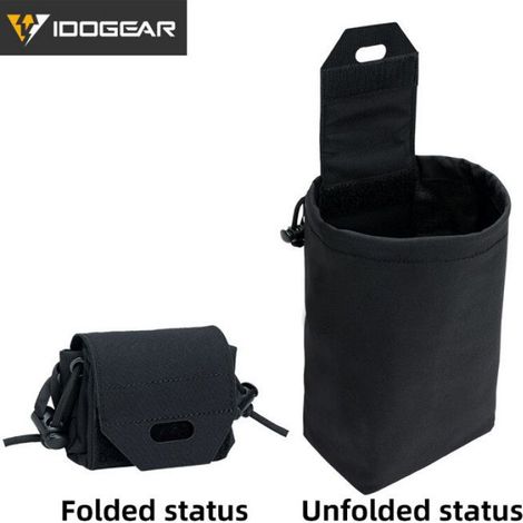 Sac de sport,sac de recyclage tactique pliable,pochette de décharge MOLLE,pochette durable Mini 35116- Black[F8971]