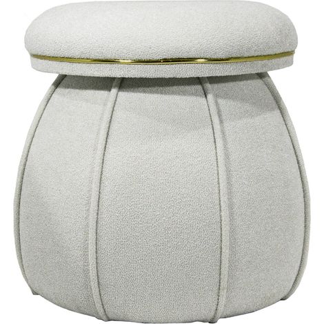 Tabouret Corin - Blanc, Or (1/4)