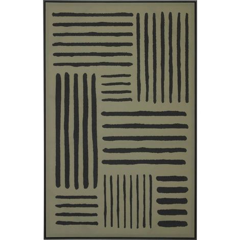 Tela dipinta con cornice verde roshan 116x75cm - Atmosphera créateur d'intérieur