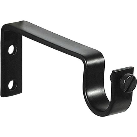 RIEL CHYC soporte sencillo forja ø 20 mm. negro (blister 2 piezas)