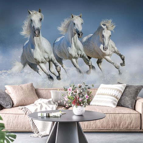 Papier peint panoramique - Chevaux - 130 cm x 87 cm (1/4)