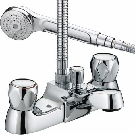 Bristan Club Chrome Luxury Bath Shower Mixer with Metal Heads - VAC-LBSM-C-MT (1/5)