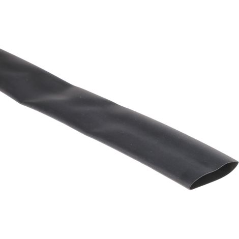 Gaine thermorétractable RS PRO, Dia. 12.7mm Noir rétreint 2:1, 10m