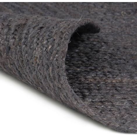 Maison Exclusive - Tappeto Lavorato a Mano in Juta Rotondo 120 cm Grigio Scuro