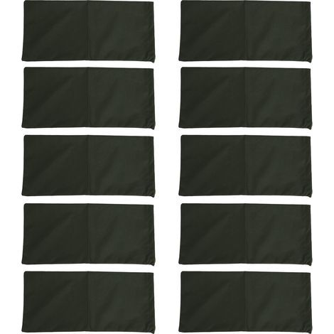 Lot de 10 sacs anti-inondation vides en polyester épais 600D, souples et à cordon de serrage, pour portes, garages et sous-sols, vert foncé. (1/5)