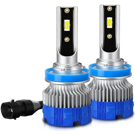 Ampoules LED H11 pour feux antibrouillard, phares de voiture compatibles Canbus, 50 W, 5 000 lm, lumière blanche froide 6 000 K, remplacement des feux de jour. (1/5)