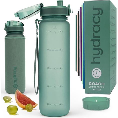 Trinkflasche Fruchteinsatz BPAfrei 1L Schnelltrink Mondlichtgrün (1/5)