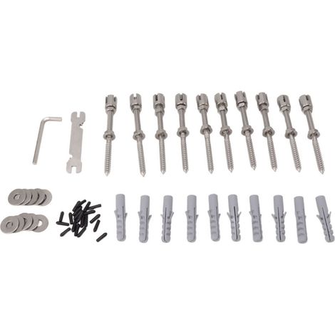 Enrejado de alambre de acero inoxidable Eosnow, diseño flexible y moderno, pared de soporte invisible y resistente para plantas trepadoras. (1/3)